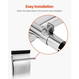 Parafanghi in Acciaio Inox 24\" X 24\" per Camion, 1 Paio con Staffa Tubolare e Accessori di Montaggio, Parti Carrozzeria R - Product Image 4