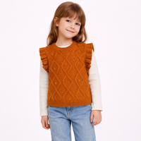 Pull sans manches tricoté pour bébés filles, gilet pull tricoté pour enfants, offre spéciale