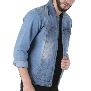 Ropa Personalizada para Hombre, Jeans Rotos y Chaqueta de Mezclilla Azul, Chaqueta de Mezclilla de Diseñador de Moda para Hombre, Chaqueta de Mezclilla Elegante - Product Image 3