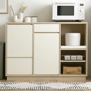 OR85120 Meuble de rangement moderne en MDF pour entrée, avec tiroir, porte coulissante et étagère, écologique, pour cuisine et salle à manger - Product Image 1