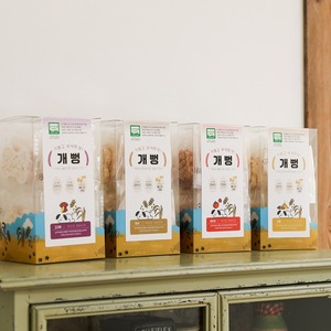 [EJ International] Snack pour chien Gaeppeong Vegan et Bio, à base de riz soufflé et de patate douce violette, en forme d'os croustillant - Product Image 1