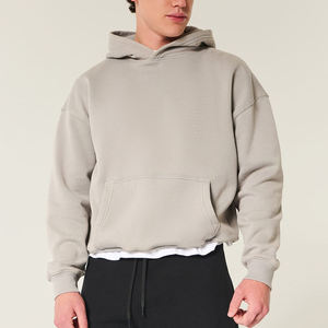 Solid Color Raglan Sleeve Oversized Hoodie <b>Men</b> Casual Pullover <b>Sweatshirt</b> - Product Image 2