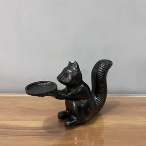 Decorative sculpture with candle holder aluminium <b>T</b>-<b>light</b> candle sculpture black finish home decor - Product Image 6