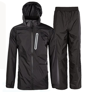 Basic Blue Parachute Rain Suit 100Percent Customized Waterproof Anti-Dust Raincoat for Extreme Water/Hiking Matching Raincoat - Product Image 5