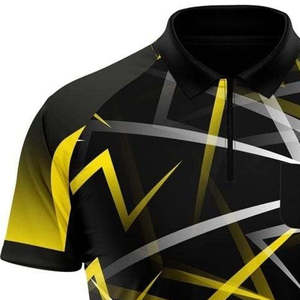 Custom Men's <b>Dart</b> Sportswear Jersey 100% Cotton Eco-Friendly Short Sleeve Formal Digital Printing for Teams Events Promotions - Product Image 3