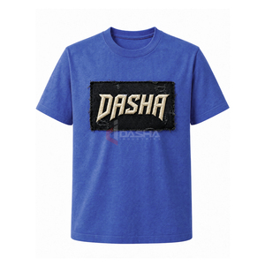 T-shirt court vintage premium, coupe ample et oversize, effet vieilli, avec patch brodé et logo personnalisé - Product Image 1