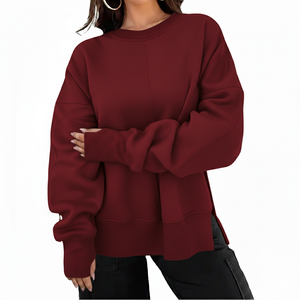 Sudadera Oversize de Manga Regular para Mujer 2026, con Bordado Frontal Personalizado, Estilo Casual Urbano, Tejido Suave - Product Image 5