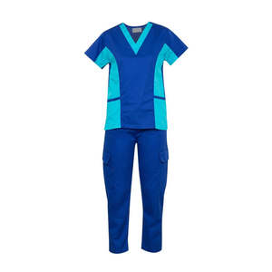 Ensemble de Blouses Médicales Personnalisées en Polyester Tricoté de Haute Qualité, Col en V, Uniforme d'Infirmière à Manches Courtes, Tenue de Travail Hospitalière - Product Image 2