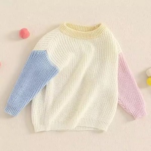 Pull classique à col rond pour garçons, tricot chaud et confortable pour enfants actifs, mode quotidienne. Fournisseur de vêtements en conteneurs. - Product Image 2