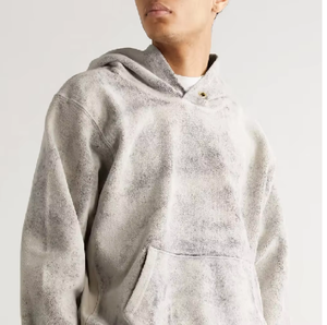 Heavyweight Custom Vintage Zip Acid Wash Pullover Distressed Pocket Hoodies Men Oversized Fleece Digital Printing Eco-Friendly - Product Image 1