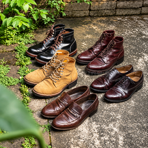 Bottes Chukka en Cuir Véritable 100% pour Hommes, Chaussures Derby Classiques à Bout Ailé, Lot de Stock Excédentaire de Cuir du Bangladesh Prêt à l'emploi, Vente en Gros à Prix Abordable - Product Image 3