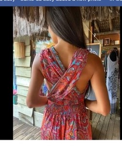 Conjunto de Dos Piezas con Top Corto de Seda con Estampado Paisley Vibrante y Falda Escalonada, Estilo Bohemio para Vacaciones de Verano en la Playa - Product Image 4