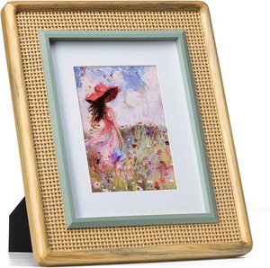 Boho Style Rattan Photo <b>Frame</b> Natural Cane <b>Wooden</b> <b>Picture</b> <b>Frame</b> Tabletop Desktop Home Decoration Home And Living Gifting <b>Frame</b> - Product Image 4
