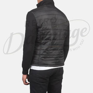 Chaqueta de invierno azul marino personalizada para hombre, ligera, acolchada, informal, con múltiples bolsillos, cálida, con cremallera, tipo puffer. - Product Image 2