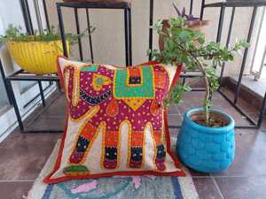 Funda de Cojín con Diseño Tradicional Vintage, Funda de Almohada Portátil Hecha a Mano con Color y Tamaño Personalizados, Fundas de Cojín de Algodón - Product Image 2