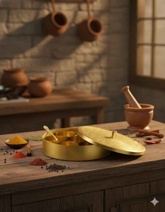 Contenedor Redondo de Metal para Especias, para Cocina India, Organización de la Cocina y Almacenamiento Práctico Diario de Masala - Product Image 6
