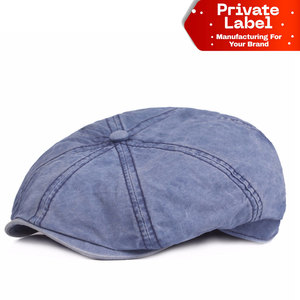 Custom Design Private Label Newsboy Cap Leather <b>Patch</b> 8 Panel Hat Bulk Factory Wholesale Custom <b>Applique</b> Newsboy Cap Premium - Product Image 1