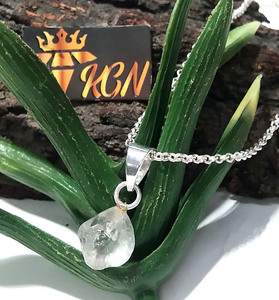 Natural Raw Crystal Quartz <b>Pendant</b> 925 Sterling Silver Handmade Women's Necklace Wholesale Jewelry KGN SILVER JEWELLERY HOUSE - Product Image 2