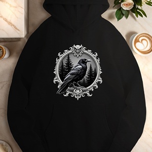 เสื้อฮู้ดลำลองของผู้หญิง Raven in กรอบหรูหรา - Product Image 2