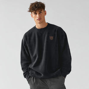 Sudadera Oversize con Hombros Caídos para Hombre, Estilo Urbano, de Forro Polar Grueso y Cuello Redondo - Product Image 4