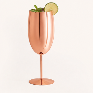 Copas de champán de metal irrompible color oro rosa, copas de vino con tallo aisladas de primera calidad, perfectas para fiestas al aire libre y conjuntos de regalo. - Product Image 4