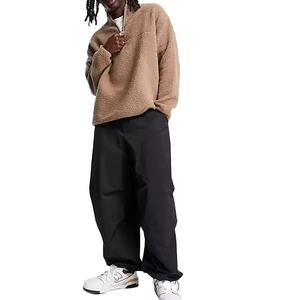 Sudadera de Invierno de Alta Calidad, 100% Algodón Polar, con Capucha, Cierre de Cremallera de un Cuarto, Estilo Formal y Holgado - Product Image 3