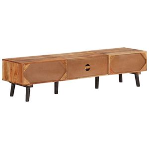 Supporto TV in legno massello di Acacia 57.1 \ "x13.8 \" x13.8 \ "-supporti TV durevoli ed eleganti - Product Image 5