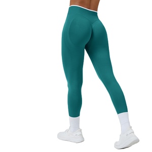 Leggings Deportivos de Cintura Alta para Mujer, Transpirables, para Gimnasio, Fitness, Casuales, Sólidos, de Cintura Alta, para Correr, sin Costuras, para Yoga - Product Image 1
