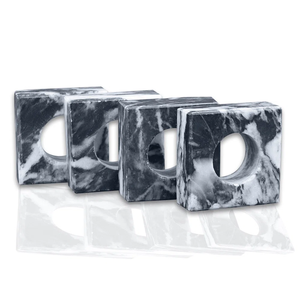 Anneaux de serviette en marbre de luxe, fournisseur en gros, style haut de gamme, nouvelle collection d'articles de cuisine, anneaux de serviette réutilisables - Product Image 1
