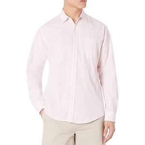 Chemise habillée formelle à manches longues pour homme, 100 % coton, sergé respirant, fournisseur OEM en gros - Product Image 2
