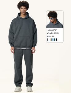 Mens <b>Hoodie</b> Heavyweight Cotton Solid Blank <b>Plain</b> Hoody Oversized High Quality Graphic Custom Print Luxury Pullover Custom <b>Hoodie</b> - Product Image 5