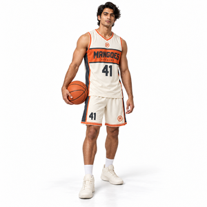 Conjunto de Camiseta y Pantalones Cortos de Baloncesto Sublimados Personalizados con Diseño de Franja Lateral, Secado Rápido y Absorción de Humedad para Clubes Deportivos Amateurs - Product Image 2