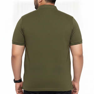 Camiseta de Verano de Alta Calidad, Tejido Sólido, Estilo Urbano, Manga Corta, Transpirable, Personalizable, Ropa de Trabajo de Oficina, Golf - Product Image 6