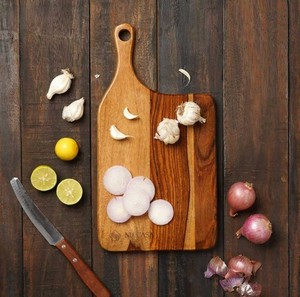 Planche à découper rectangulaire en bois de manguier écologique, 0,4 cm d'épaisseur, fabriquée à la main - Product Image 5