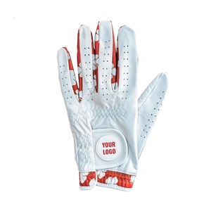 Gants de golf pour hommes personnalisés avec logo d'usine, motif imprimé, cuir Cabretta de qualité supérieure, main gauche, doux, respirants, antidérapants, gants de sport VN - Product Image 5