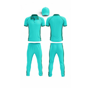 Maillot de cricket personnalisé avec logo par sublimation, professionnel |   Tenue complète d'équipe de cricket pour hommes, femmes et jeunes : polo et pantalon - Product Image 2