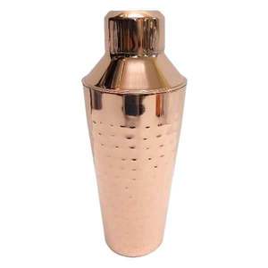 Exportateur mondial vendant un shaker à cocktail élégant en cuivre martelé couleur or rose pour les bars et les hôtels - Product Image 1