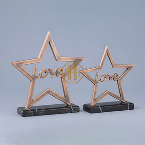 Sculpture d'étoile scintillante de Noël en aluminium 2026 avec base en marbre, taille personnalisée, artisanat métallique fait main, décoration intérieure, cadeau, exportateur - Product Image 1