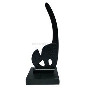 Escultura decorativa de aluminio con acabado negro para decoración del hogar Escultura de metal Diwali Artículos de regalo - Product Image 3