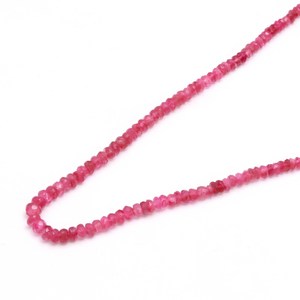 LUSTRE 100% Natural Faceted Rondelle Pink Tourmaline <b>Beads</b> 2.5-3mm 0.50mm Hole 16-inch Loose <b>Stone</b> <b>Beads</b> for Jewelry Making - Product Image 4