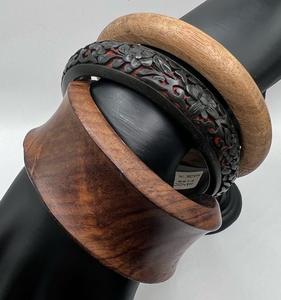 Modern Design Waterproof Wooden <b>Bangle</b> <b>Bracelet</b> for Women Stylish Jewelry with Custom Colors & Business Gift Option - Product Image 4