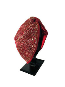 Serre-tête en velours perlé de qualité supérieure pour femmes et filles, accessoire capillaire rembourré de créateur, sophistiqué pour tenues décontractées - Product Image 5