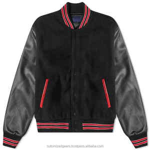 Vente en gros de vestes Letterman Varsity grande taille au design personnalisé pour hommes, manches en cuir de haute qualité pour l'hiver avec fourrure de mouton - Product Image 1