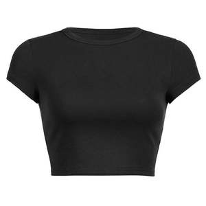 Camiseta Corta de Algodón Personalizada para Mujer, Estilo Crop Top con Estampado Puff, Superventas - Product Image 5