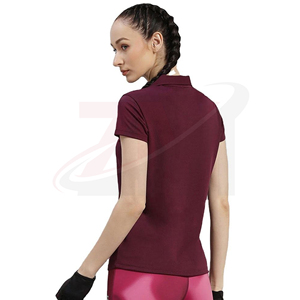 Polo pour femmes OEM, design personnalisé, coton, manches courtes, coupe classique, tissu confortable, commande en gros, vêtements - Product Image 3