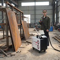 Machine de décapage de rouille au laser pulsé de qualité industrielle 300W, nettoyeur portable d'oxyde métallique et de peinture pour pierre et bois