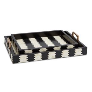 Premium Resin Inlay Rectangular Serving Tray Handmade Durable Classic Design Customizable Color/Logo/Packing Functional - Product Image 3