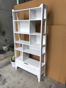 Modern White 6 Tier <b>Open</b> <b>Bookcase</b> Storage Floor Standing Shelf Unit for Home Office Living Room - Product Image 6
