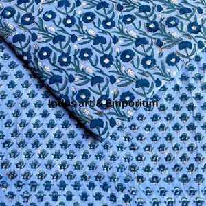 Block Print Cotton Cambric 60X60 Running Fabric Traditional Jaipuri Print Cotton Fabric - Product Image 5