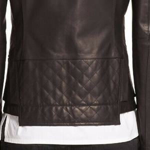 Transpirable cuero genuino hombres negro piel de oveja PU primavera Color sólido cremallera manga larga cuello vuelto chaquetas de motocicleta - Product Image 6